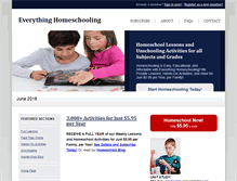 Tablet Screenshot of everythinghomeschooling.com